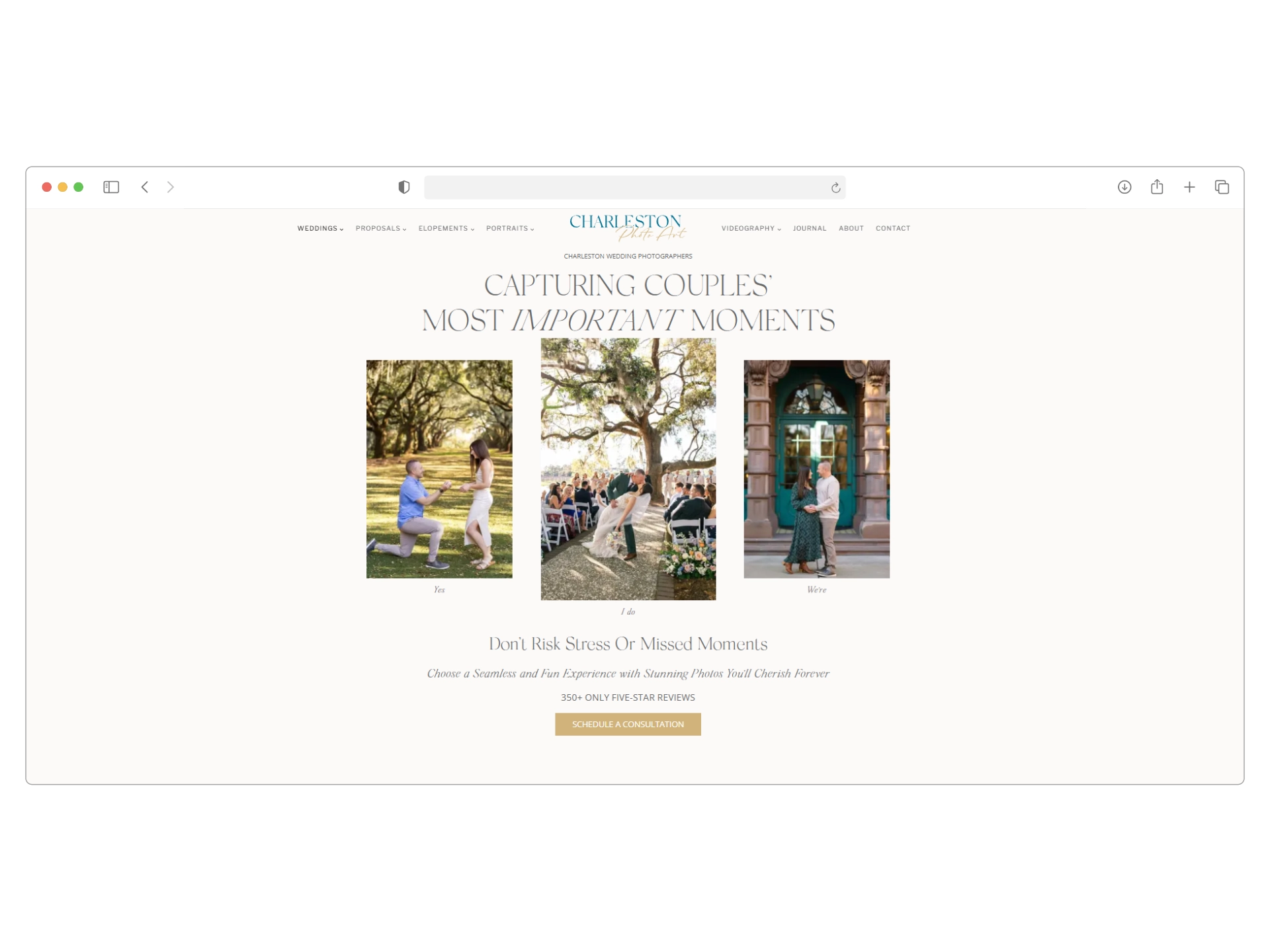 Charleston Photo Art website screen 1