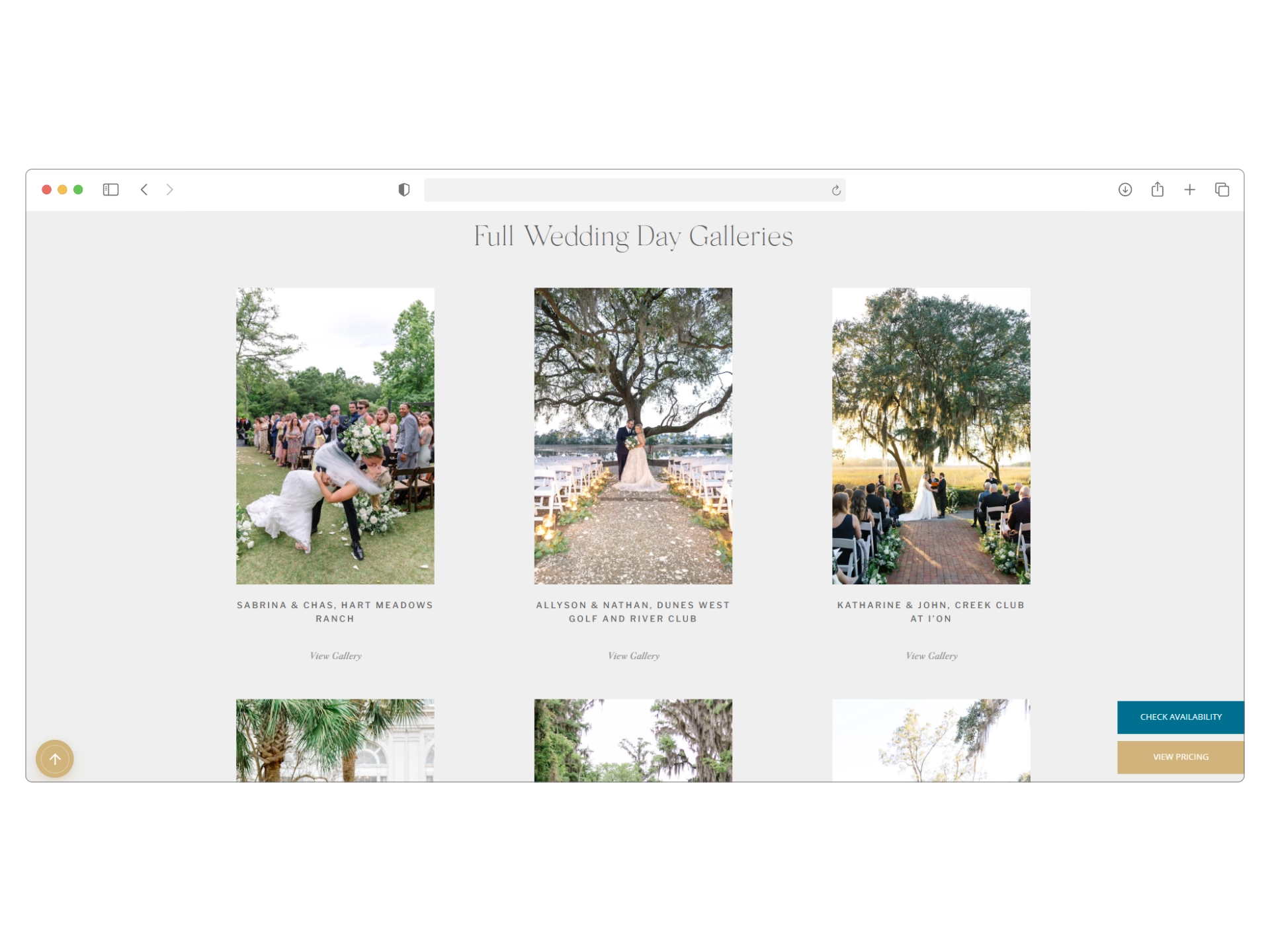 Charleston Photo Art website screen 3