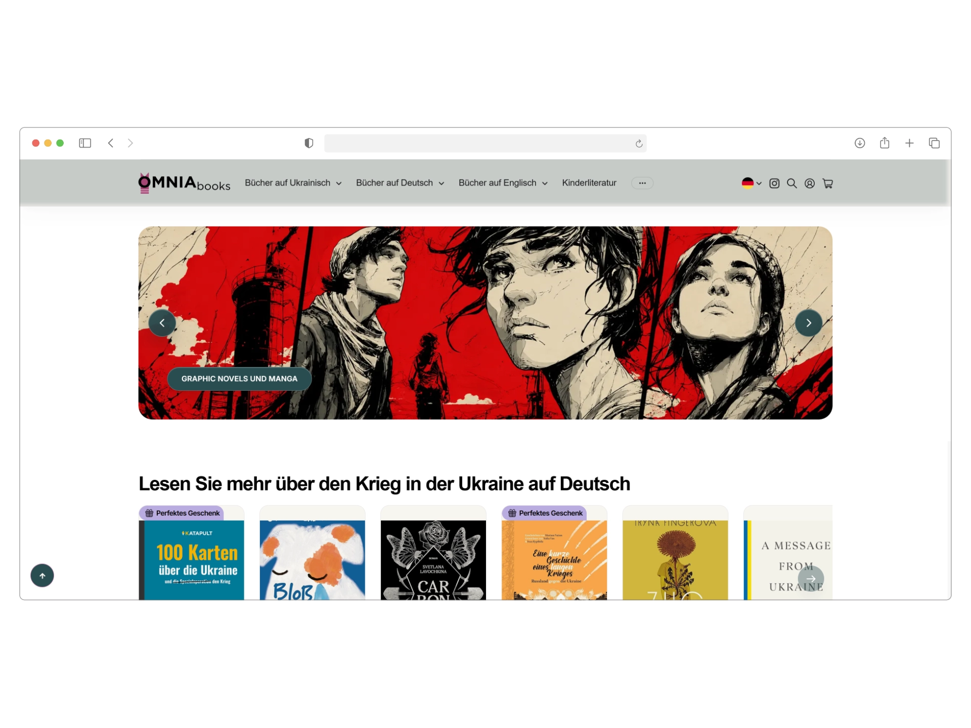 Omnia Books redesigned homepage