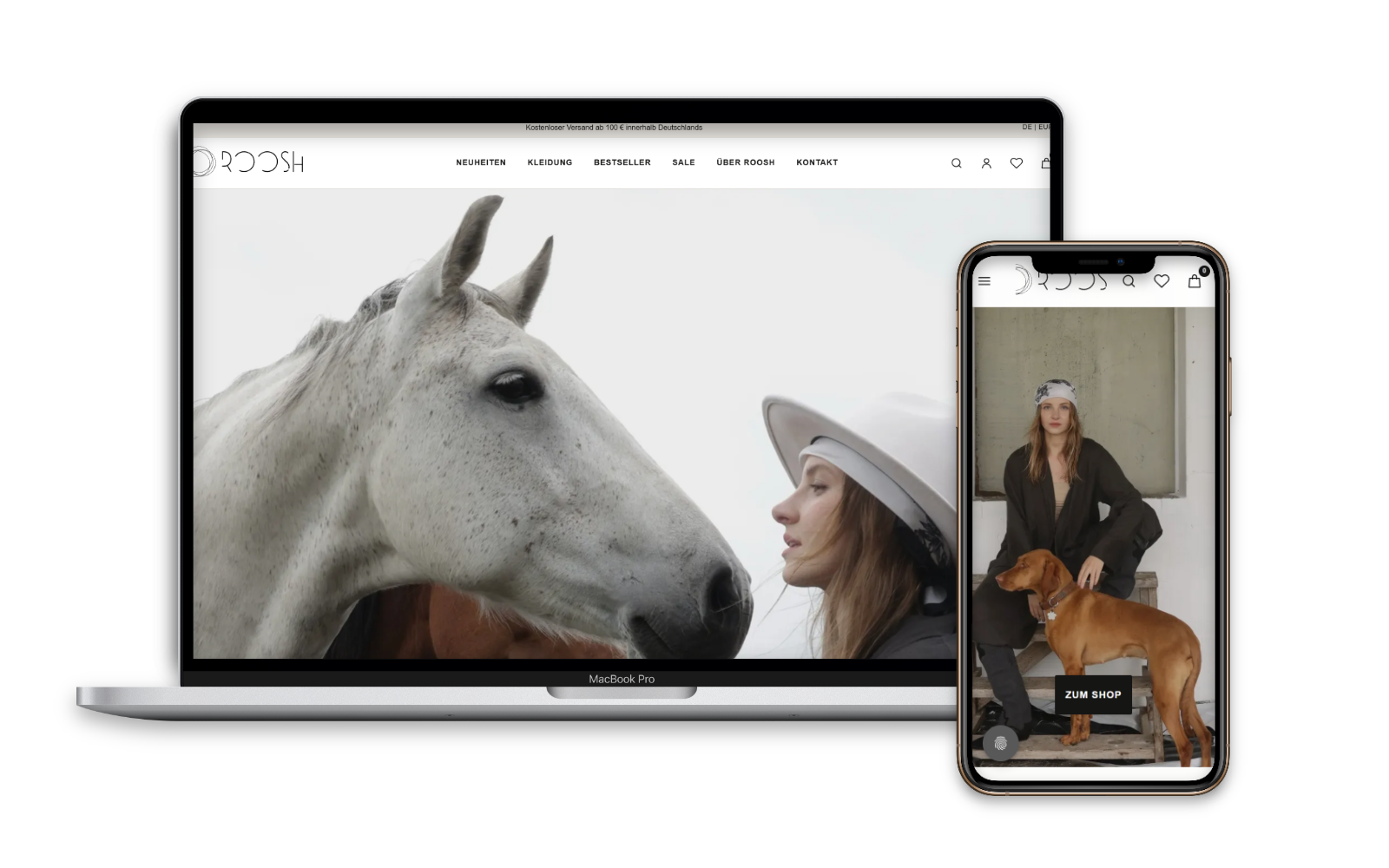 ROOSH Wear - website preview